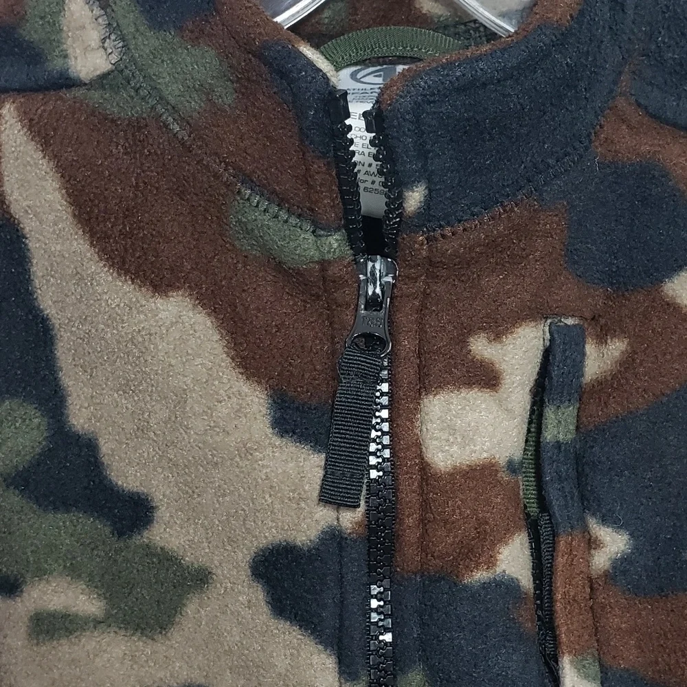 Athletic Works Camo Full‎ Zip Fleece Jacket, 24 mos